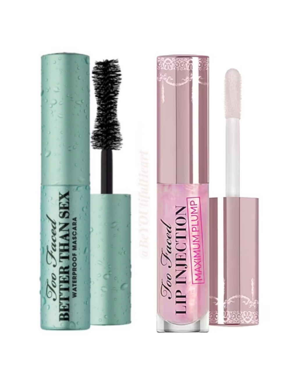 Too Faced Mini Lashes and Lips Duo, Mini Waterproof Mascara & Mini Lip Plumper